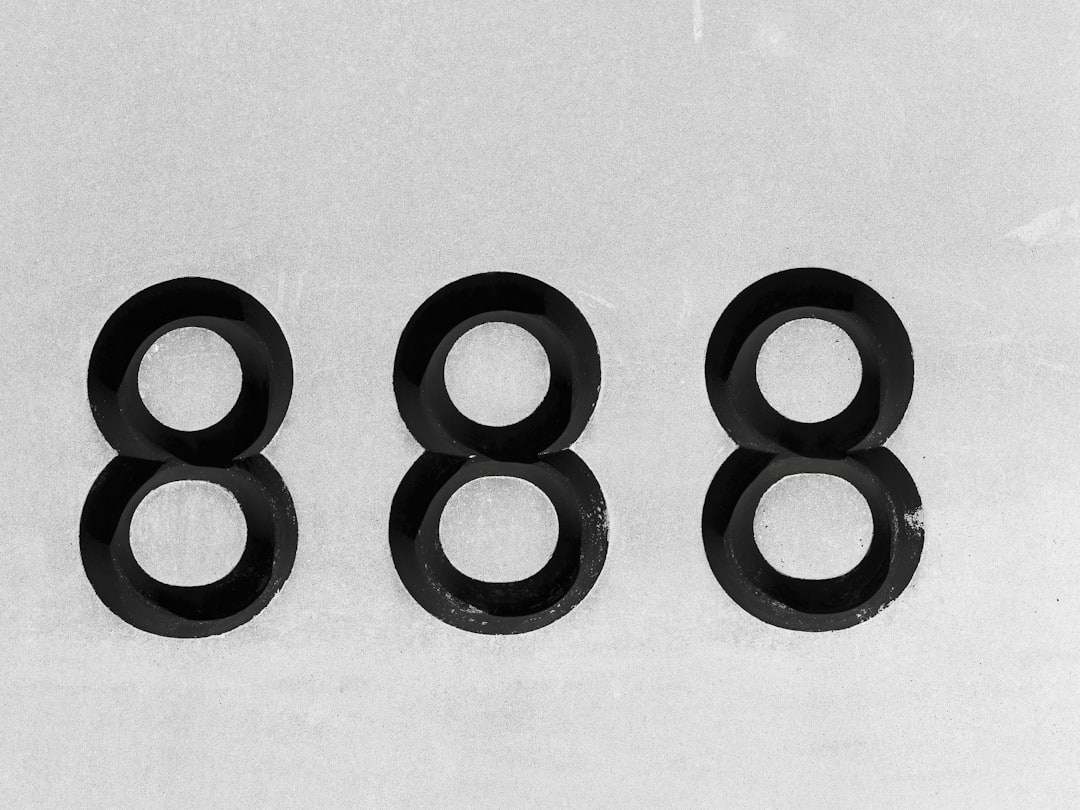 A house number carved in concrete