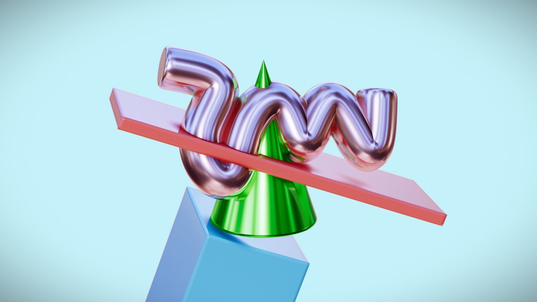 a 3d rendering of the word wifi on a blue background