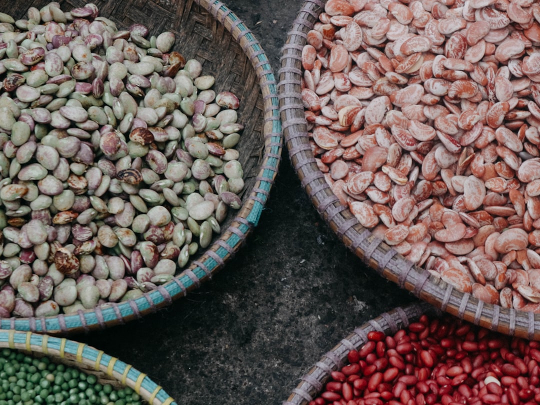 brown and white seeds